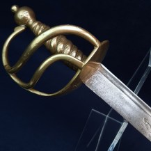 English 1751 Pattern Infantry Hanger, Huntingdonshire Militia, by Samuel Harvey 1